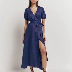 New reformation Weiss Linen Dress Danube